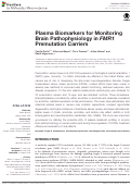 Cover page: Plasma Biomarkers for Monitoring Brain Pathophysiology in FMR1 Premutation Carriers