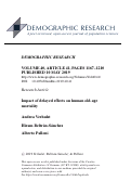 Cover page: Impact of delayed effects on human old-age mortality