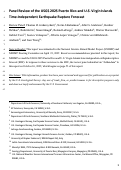 Cover page of Panel Review of the USGS 2025 Puerto Rico and U.S. Virgin Islands Time-Independent Earthquake Rupture Forecast