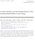 Cover page: Fermion geometry and the renormalization of the Standard Model Effective Field Theory