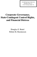 Cover page: Corporate  Governance, State-Contingent Control Rights, and Financial Distress