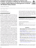 Cover page: Capsule Commentary on Zullig et al., Primary Care Providers’ Acceptance of Pharmacists’ Recommendations to Support Optimal Medication Management for Patients with Diabetic Kidney Disease