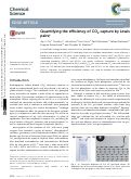 Cover page: Quantifying the efficiency of CO 2 capture by Lewis pairs