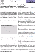 Cover page: Decision-making behaviors: weighing ethology, complexity, and sensorimotor compatibility