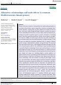 Cover page: Allometric relationships and trade‐offs in 11 common Mediterranean‐climate grasses