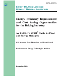 Cover page: Energy Efficiency Improvement and Cost Saving Opportunities for the Baking Industry