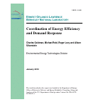 Cover page: Coordination of Energy Efficiency and Demand Response