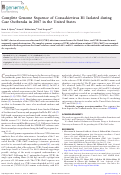 Cover page: Complete Genome Sequence of Coxsackievirus B1 Isolated during Case Outbreaks in 2007 in the United States