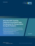 Cover page: All Is Not LOST: Tracking California’s Local Option Sales Tax Revenues for Transportation During the Pandemic