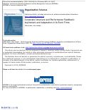 Cover page: Corporate Structure and Performance Feedback: Aspirations and Adaptation in M-Form Firms