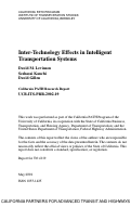Cover page: Inter-technology Effects in Intelligent Transportation Systems