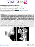 Cover page: Case Report: Acute Supraglottitis