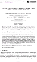 Cover page: COSTS OF GREENHOUSE GAS EMISSIONS ABATEMENT UNDER THE CLEAN DEVELOPMENT MECHANISM