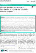 Cover page: Genomic evidence for intraspecific hybridization in a clonal and extremely halotolerant yeast
