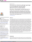 Cover page: Host species is linked to pathogen genotype for the amphibian chytrid fungus (Batrachochytrium dendrobatidis)