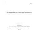 Cover page: InFishWeTrust.com: Localizing Sustainability