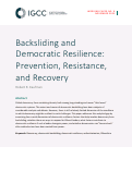 Cover page of Backsliding and Democratic Resilience: Prevention, Resistance, and Recovery