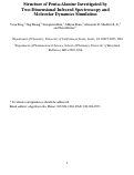 Cover page: Structure of Penta-Alanine Investigated by Two-Dimensional Infrared Spectroscopy and Molecular Dynamics Simulation