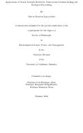 Cover page: Applications of Neural Network Models for Conservation Decision-Making and Ecological Forecasting