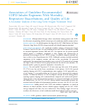 Cover page: Association of Guideline-Recommended COPD Inhaler Regimens With Mortality, Respiratory Exacerbations, and Quality of Life A Secondary Analysis of the Long-Term Oxygen Treatment Trial