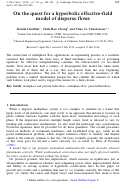 Cover page: On the quest for a hyperbolic effective-field model of disperse flows
