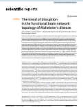 Cover page: The trend of disruption in the functional brain network topology of Alzheimer’s disease