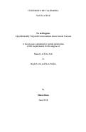 Cover page: No in Disguise: Algorithmically Targeted Conversations about Sexual Consent