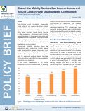 Cover page: Shared-Use Mobility Services Can Improve Access and Reduce Costs in Rural Disadvantaged Communities