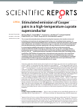 Cover page: Stimulated emission of Cooper pairs in a high-temperature cuprate superconductor