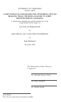 Cover page: Computational Strategies for Optimizing Wound Healing: From Neurite Analysis to Deep Reinforcement Learning