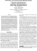 Cover page: The Structure of Goal Systems Predicts Human Performance