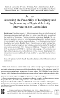 Cover page: Activo: Assessing the Feasibility of Designing and Implementing a Physical Activity Intervention for Latino Men