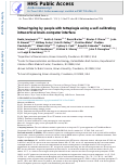 Cover page: Virtual typing by people with tetraplegia using a self-calibrating intracortical brain-computer interface