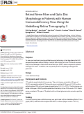 Cover page: Retinal Nerve Fiber and Optic Disc Morphology in Patients with Human Immunodeficiency Virus Using the Heidelberg Retina Tomography 3