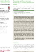 Cover page: Reconciling agriculture, carbon and biodiversity in a savannah transformation frontier