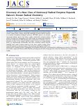 Cover page: Discovery of a New Class of Aminoacyl Radical Enzymes Expands Natures Known Radical Chemistry.