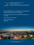 Cover page of Understanding the Costs and Barriers of Residential Electrical Panel and Service Upgrades