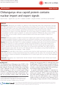 Cover page: Chikungunya virus capsid protein contains nuclear import and export signals