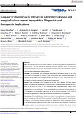 Cover page: Caspase‐6‐cleaved tau is relevant in Alzheimer's disease and marginal in four‐repeat tauopathies: Diagnostic and therapeutic implications