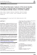 Cover page: Video-Based Kinematic Analysis of Movement Quality in a Phase 3 Clinical Trial of Troriluzole in Adults with Spinocerebellar Ataxia: A Post Hoc Analysis.