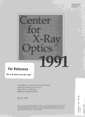 Cover page: Center for X-Ray Optics 1991