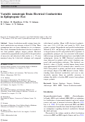 Cover page: Variable anisotropic brain electrical conductivities in epileptogenic foci