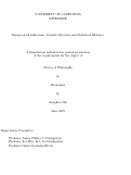 Cover page: Essays on Classification, Variable Selection and Statistical Inference