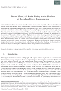 Cover page: Better Than Jail: Social Policy in the Shadow of Racialized Mass Incarceration