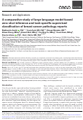 Cover page: A comparative study of large language model-based zero-shot inference and task-specific supervised classification of breast cancer pathology reports