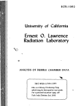 Cover page: ANALYSIS OF BUBBLE CHAMBER DATA