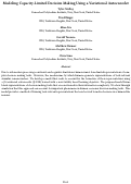 Cover page: Modeling Capacity-Limited Decision Making Using a Variational Autoencoder