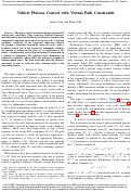 Cover page: Vehicle Platoon Control with Virtual Path Constraints