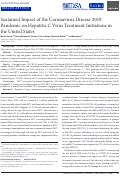 Cover page: Sustained Impact of the Coronavirus Disease 2019 Pandemic on Hepatitis C Virus Treatment Initiations in the United States