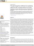 Cover page: The swimming test is effective for evaluating spasticity after contusive spinal cord injury